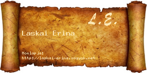 Laskai Erina névjegykártya